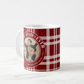 最高のパパエバーバッファロープリドカスタムフォト父親 コーヒーマグカップ (正面左)