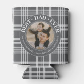 最高のパパエバーバッファロープリドカスタムフォト父親 缶クーラー (裏面)