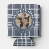 最高のパパエバーバッファロープリドカスタムフォト父親 缶クーラー (裏面)