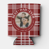 最高のパパエバーバッファロープリドカスタムフォト父親 缶クーラー (正面)