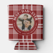 最高のパパエバーバッファロープリドカスタムフォト父親 缶クーラー (裏面)