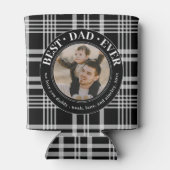 最高のパパエバーバッファロープリドカスタムフォト父親 缶クーラー (裏面)