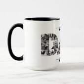 最高のパパエバーパパ白黒フォトコラージュ マグカップ (左)
