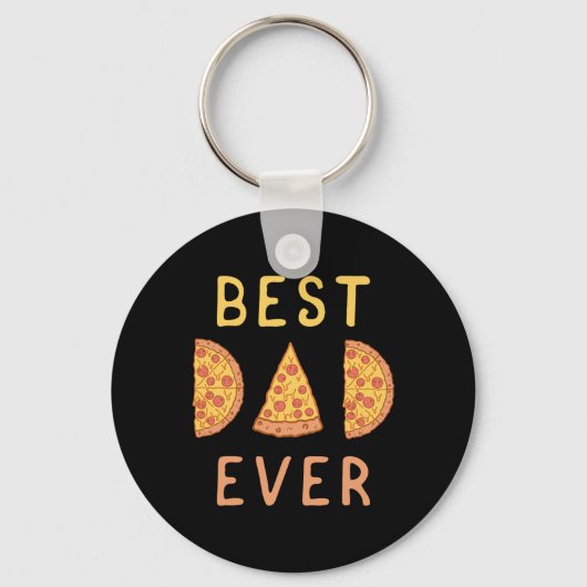 最高のパパエバーピザラバーファーザーズデイパパパンティ キーホルダー (正面)
