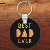 最高のパパエバーピザラバーファーザーズデイパパパンティ キーホルダー (正面)