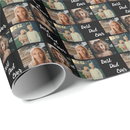 最高のパパエバーファミリー&チャイルドフォトデザイン ラッピングペーパー (ロールコーナー)