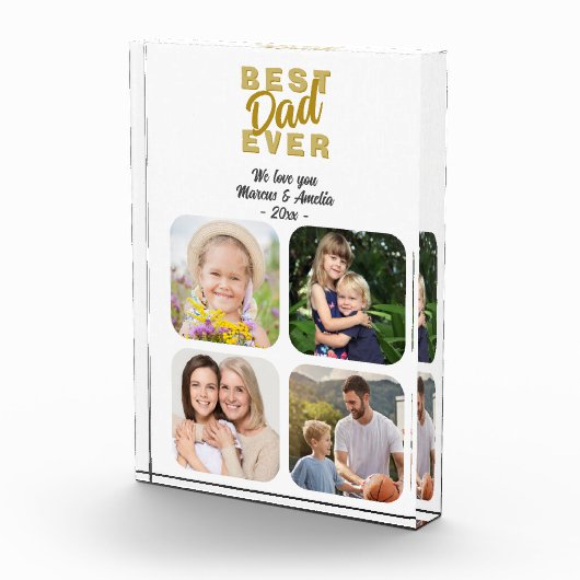 最高のパパエバーファーザー4ファミリー フォトブロック (右)