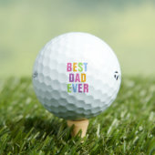 最高のパパエバーファーズデイカラフルタイポグラフィ ゴルフボール (インサイチュ 木)