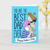 最高のパパエバーファーズデイカード カード (黄色い花)