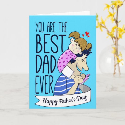 最高のパパエバーファーズデイカード カード (黄色い花)