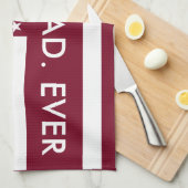 最高のパパエバーファーズデイタイポグラフィUSAフラッグシェフ キッチンタオル (四つ折り)