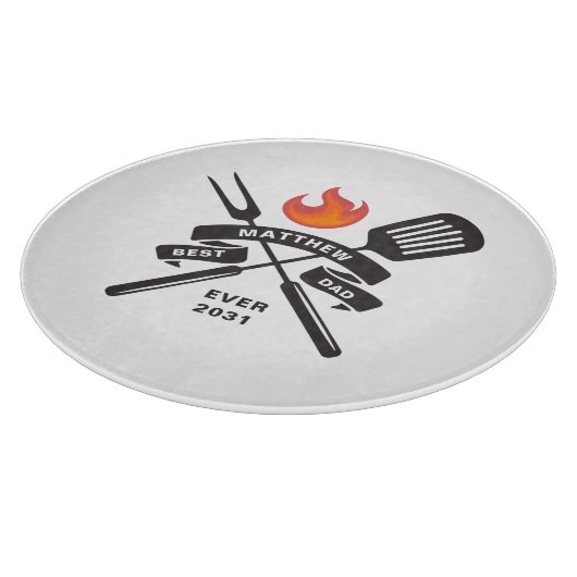 最高のパパエバーファーズデイ名前をカスタムする カッティングボード (角)