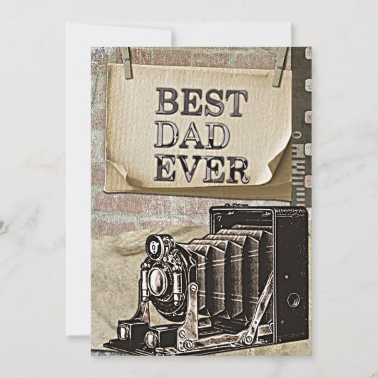 最高のパパエバーファーズデイ素朴バックヤードクックアウト 招待状 (正面)