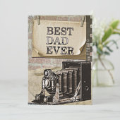 最高のパパエバーファーズデイ素朴バックヤードクックアウト 招待状 (スタンド正面)