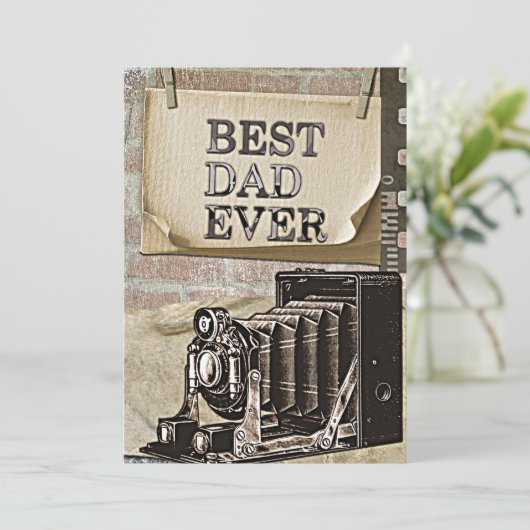 最高のパパエバーファーズデイ素朴バックヤードクックアウト 招待状 (スタンド正面)