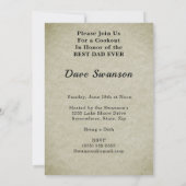 最高のパパエバーファーズデイ素朴バックヤードクックアウト 招待状 (裏面)