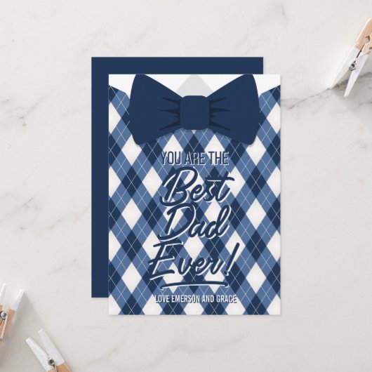 最高のパパエバーファーズデイ誕生日カード カード (正面/裏面インサイチュ)