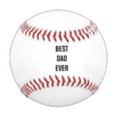 最高のパパエバーファーズデイ誕生日ギフトカスタム 野球ボール (裏面)