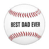 最高のパパエバーファーズデイ誕生日ギフトシンプル 野球ボール (裏面)