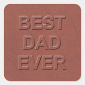 最高のパパエバーファーズデーフェイクブラウンレザー スクエアシール (正面)