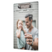 最高のパパエバーファーダーデイタイポグラフィ写真テンプレート クリップボード (左)