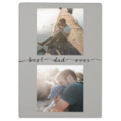 最高のパパエバーファーダーデイタイポグラフィ写真テンプレート クリップボード (裏面)