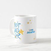 最高のパパエバーフォトイエロースターズ コーヒーマグカップ (正面左)