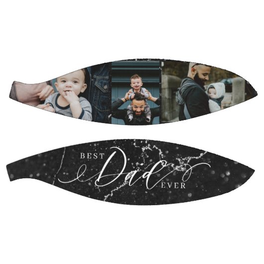 最高のパパエバーブラックマーブルファーザーズデイコラージュ バスケットボール (パネル)