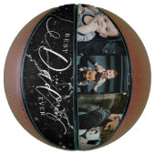 最高のパパエバーブラックマーブルファーザーズデイコラージュ バスケットボール (縦)