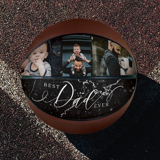 最高のパパエバーブラックマーブルファーザーズデイコラージュ バスケットボール