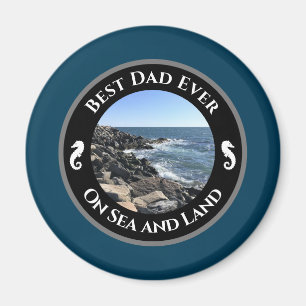 最高のパパエバーブルーアトランティック海ロッキーシーショア マグネット