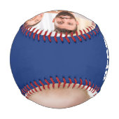 最高のパパエバーブルーファーザーの日の写真カスタム 野球ボール (裏面)