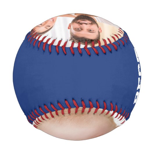 最高のパパエバーブルーファーザーの日の写真カスタム 野球ボール (裏面)