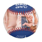 最高のパパエバーブルーファーザーの日の写真カスタム 野球ボール (正面)