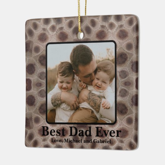 最高のパパエバーペトスキーストーンミシガンレイク素晴らしス セラミックオーナメント (左)