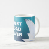 最高のパパエバーポーラベアイラストレーション コーヒーマグカップ (正面右)