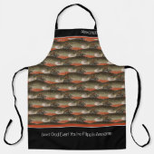 最高のパパエバーマス白黒さび魚のパターン エプロン (正面)