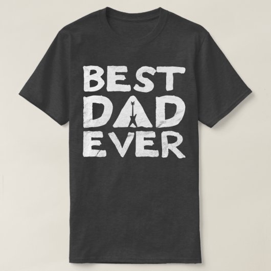 最高のパパエバーラゾバックギター Tシャツ (デザイン正面)