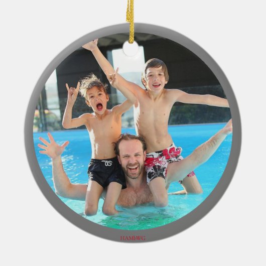 最高のパパエバーレインボーオーナメントHAMbWG セラミックオーナメント (裏面)