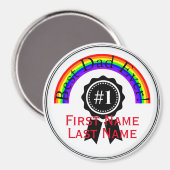 最高のパパエバーレインボーマグネットHAMbWG マグネット (正面/裏面)