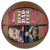 最高のパパエバーレザープリント2フォトファーザーズデイ バスケットボール (正面)