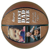 最高のパパエバーレザープリント2フォトファーザーズデイ バスケットボール (正面)