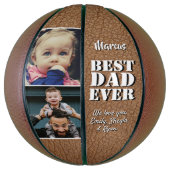 最高のパパエバーレザープリント2フォトファーザーズデイ バスケットボール (縦)