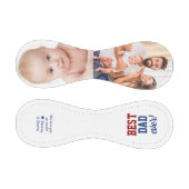 最高のパパエバーレッドブルーファーザーの日の写真カスタム 野球ボール (パネル)