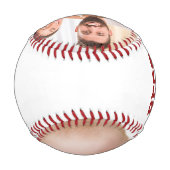 最高のパパエバーレッドブルーファーザーの日の写真カスタム 野球ボール (裏面)