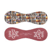 最高のパパエバーレッドレザープリント6フォトコラージュ 野球ボール (パネル)