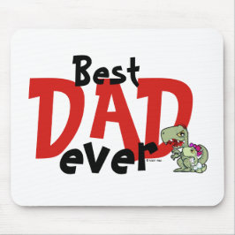 最高のパパエバーレッド黒文字ベビーガール父の マウスパッド