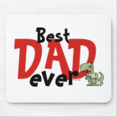 最高のパパエバーレッド黒文字男の赤ちゃん父の マウスパッド (正面)