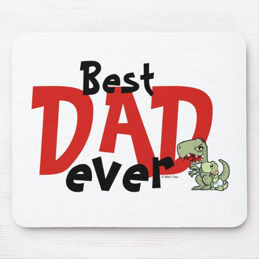 最高のパパエバーレッド黒文字男の赤ちゃん父の マウスパッド (正面)