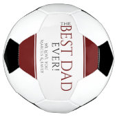 最高のパパエバーレッド・ブラック・ファーザー・デイ サッカーボール (回転)